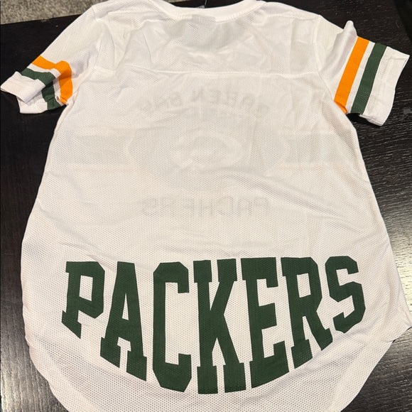 NFL Green Bay Packers White nwt Green Mesh Tee women’s shirt medium football fan - Picture 6 of 6
